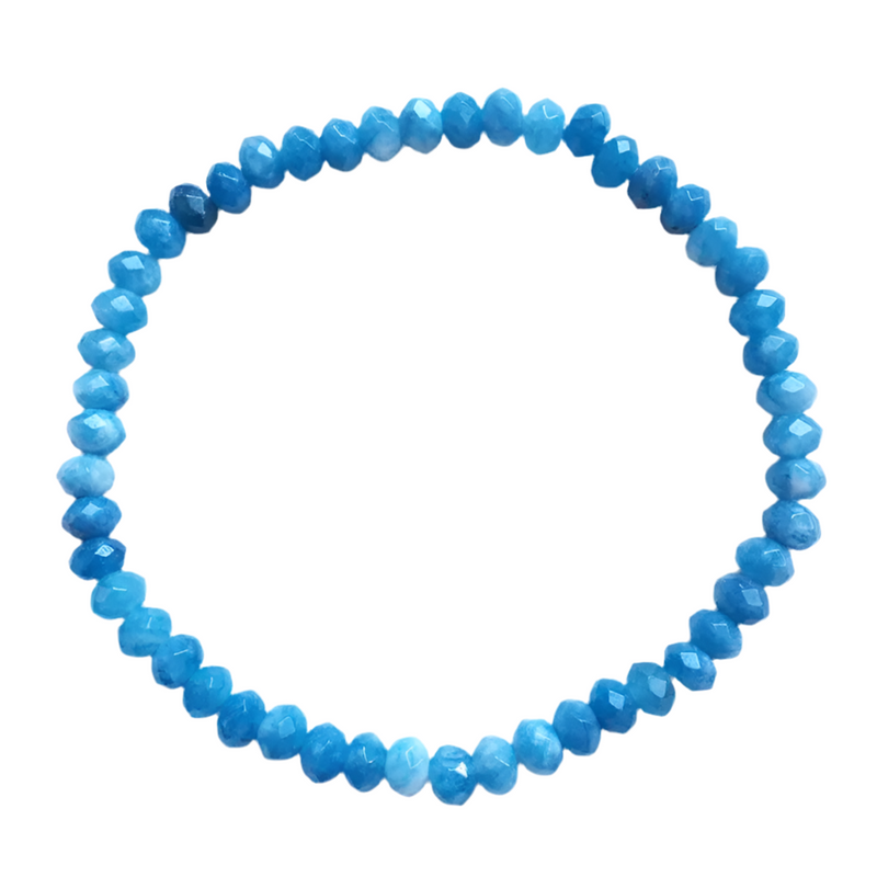 Pulseira blue angel em pedra natural jade