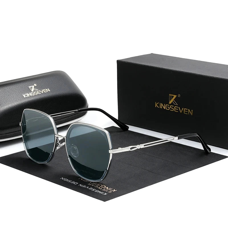 Óculos de sol feminino kingseven luxury com lente polarizada