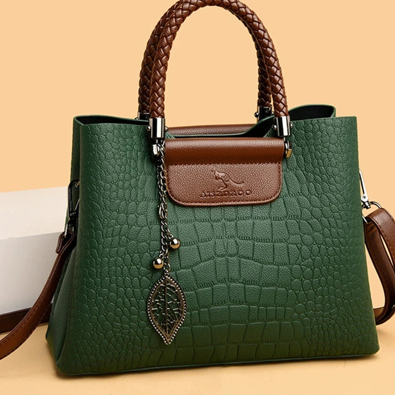 Bolsa feminina luxury tote em couro