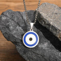 Colar eye com pingente olho turco em aço inoxidável